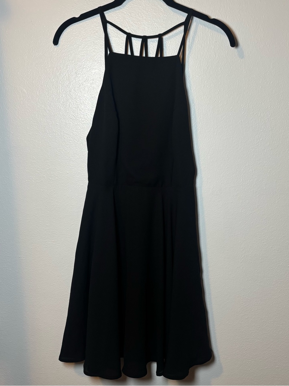 Lulu's Black Strappy-Back Mini Dress